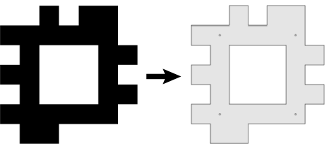 An AcTag Image file to it's corresponding .dxf file.